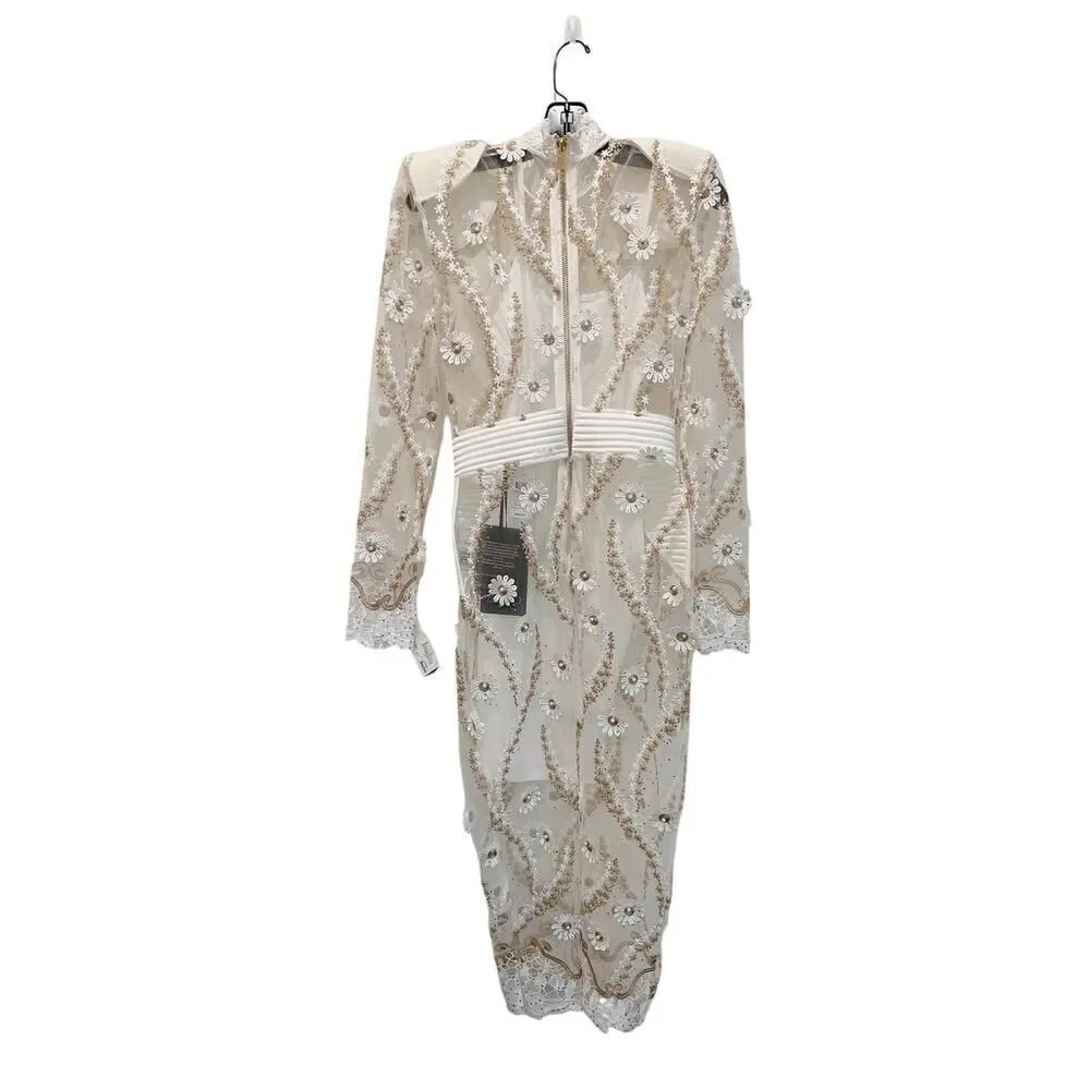 zhivago raise your hand midi dress white US6 - Picture 8 of 9